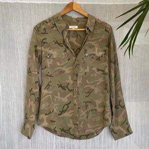 Equipment button down blouse shirt 100% silk